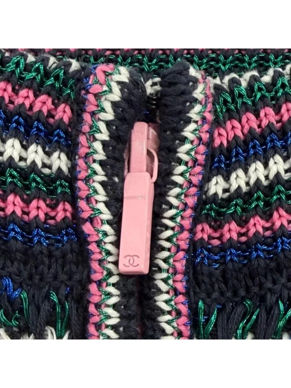 Chanel CC Logo All Pattern Zip Skirt